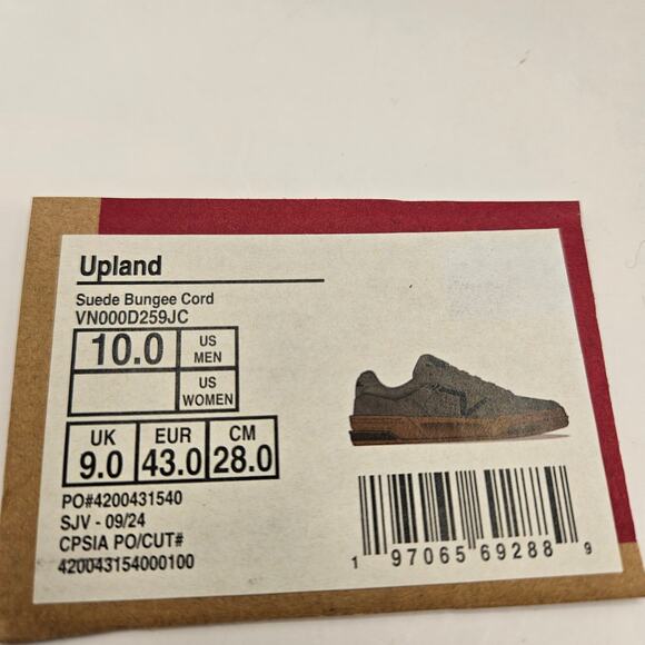 VANS MEN\'S 10 UPLAND SUEDE BUNGEE CORD NWOB RARE